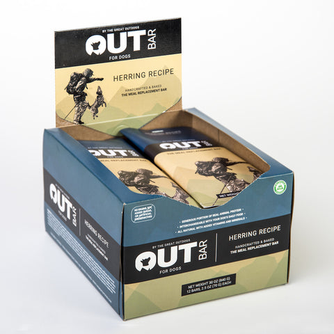 The Out Bar, Herring Recipe by The Great Outdogs- Portable Dog Food For Every Adventure